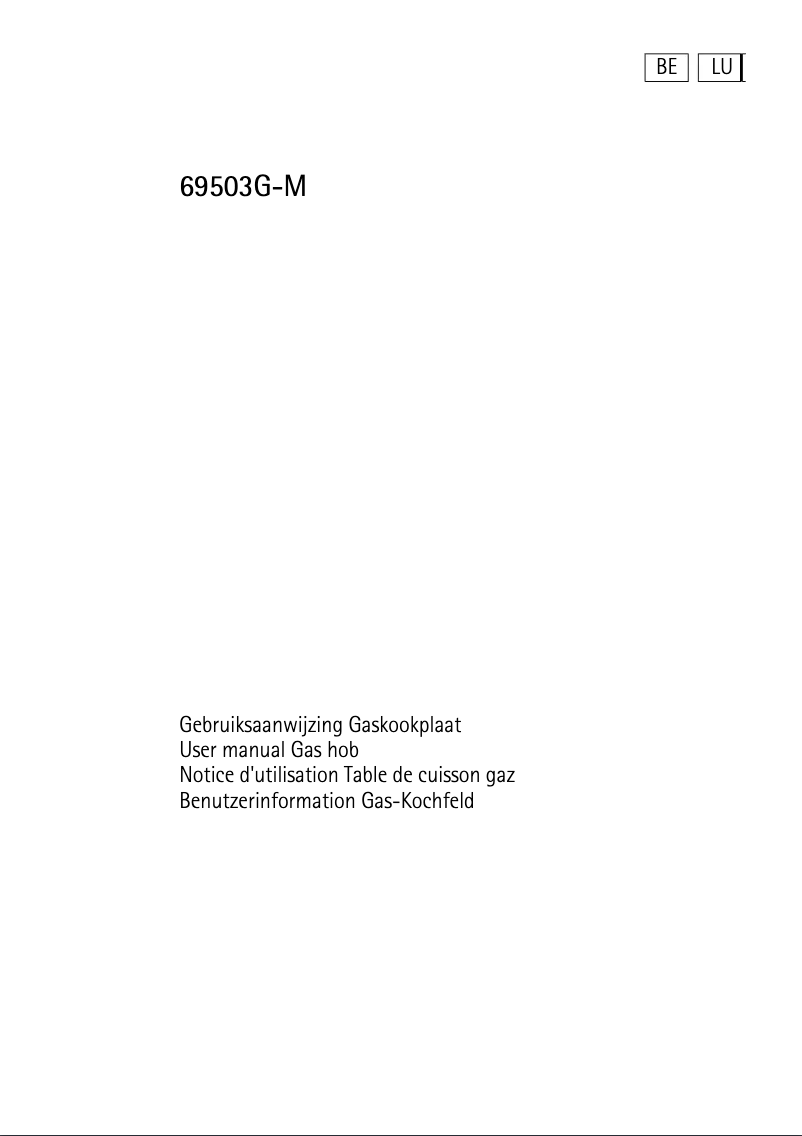 Page 1 de la notice Manuel utilisateur AEG-Electrolux 69503 GM