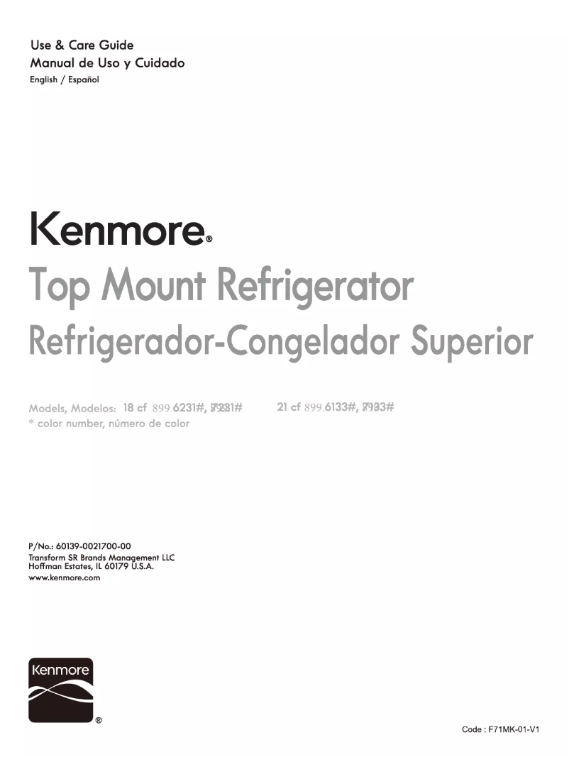 Page 1 de la notice Manuel utilisateur Kenmore 62312