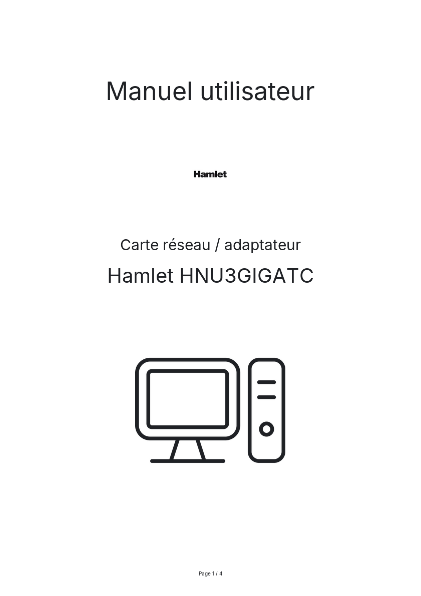 Image de la première page du manuel de l'appareil HNU3GIGATC