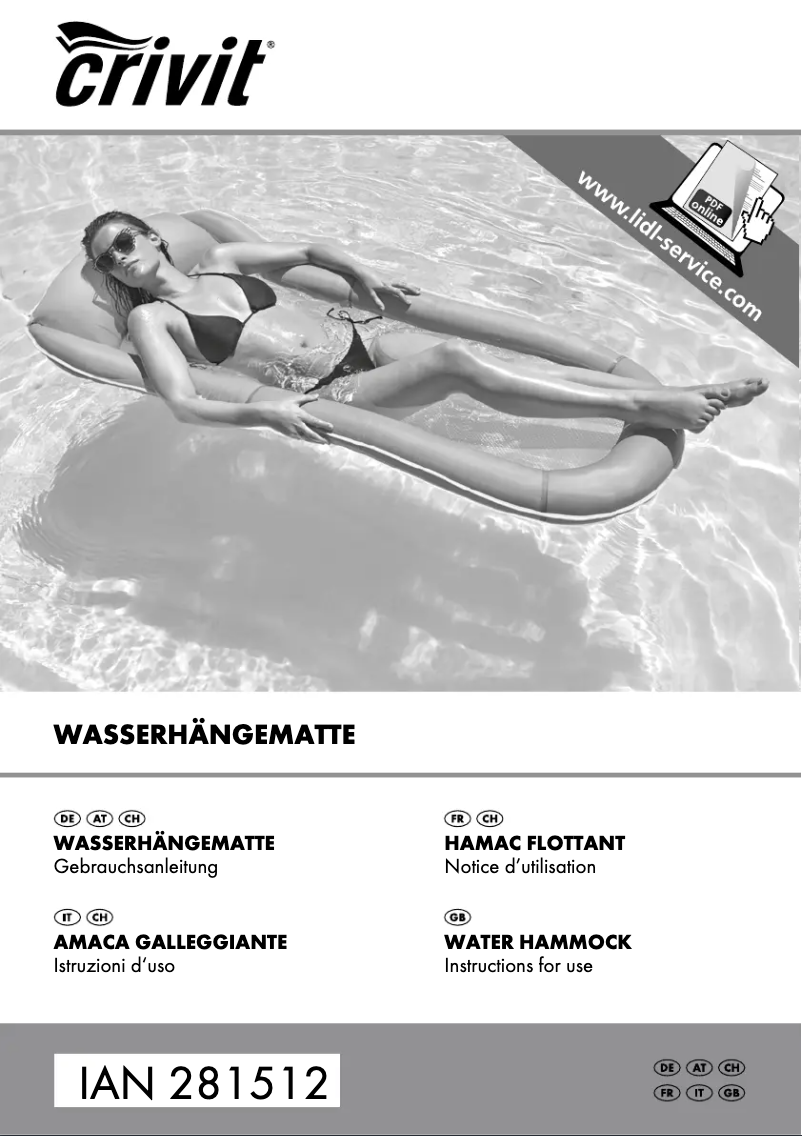 Page 1 de la notice Manuel utilisateur Crivit IAN 281512