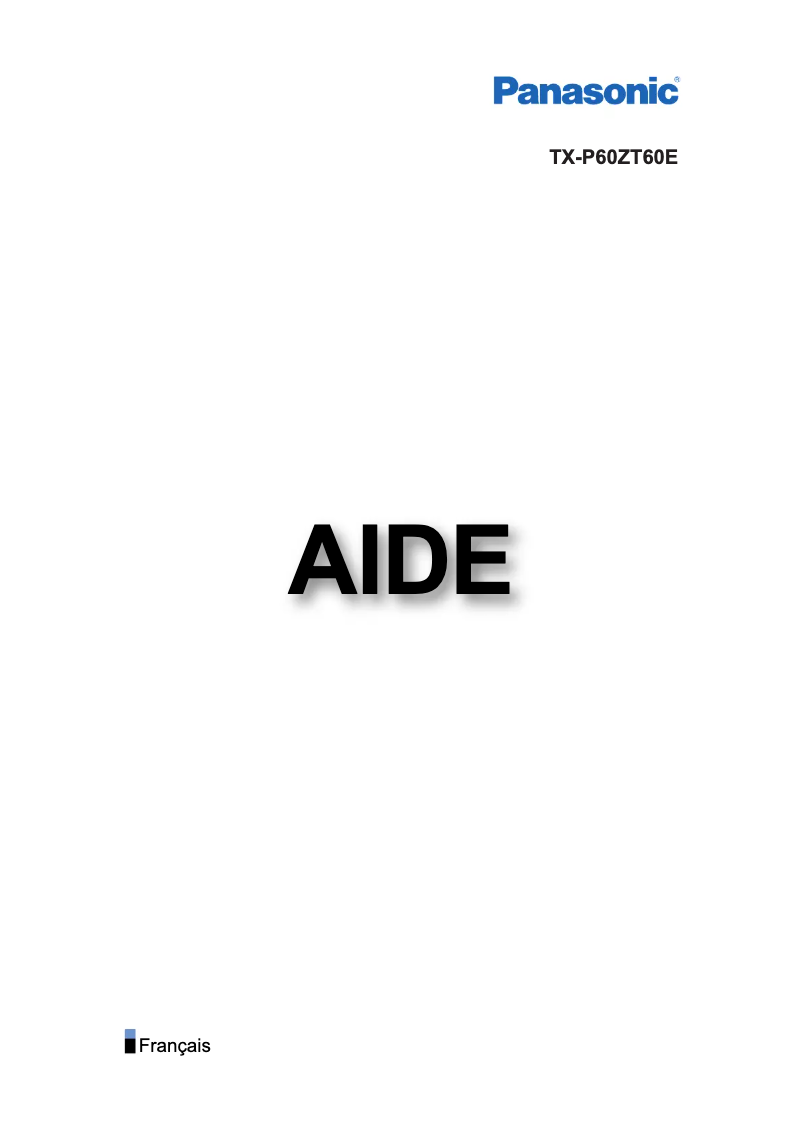 Page 1 de la notice Manuel utilisateur Panasonic TX-P60ZT60E