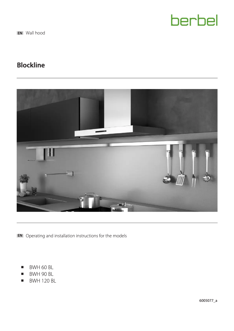 Page 1 de la notice Manuel utilisateur Berbel BWH 90 BL