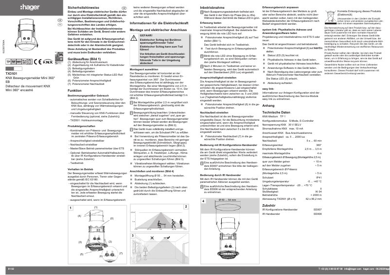 Image de la première page du manuel de l'appareil TXD501