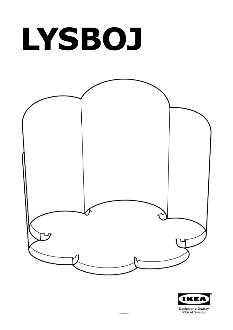 Page 1 de la notice Manuel utilisateur Ikea LYSBOJ