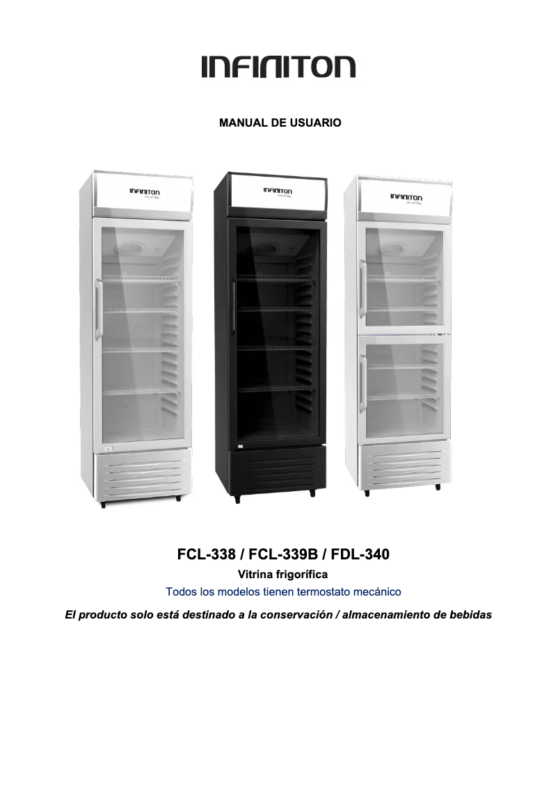 Page 1 de la notice Manuel utilisateur Infiniton FCL-243