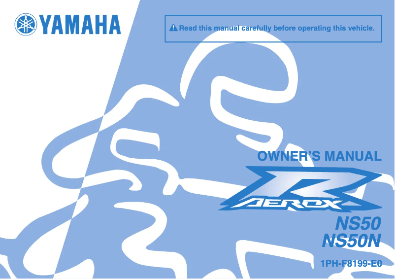 Page 1 de la notice Manuel utilisateur Yamaha Aerox NS50