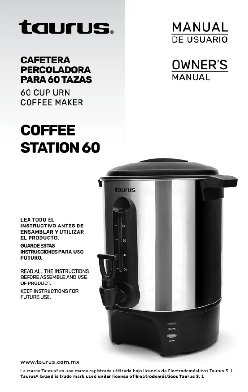 Image de la première page du manuel de l'appareil Coffee station