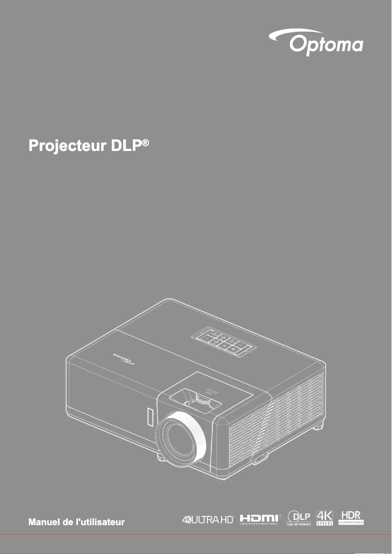 Page n°1 - Manuel utilisateur Optoma UHZ50