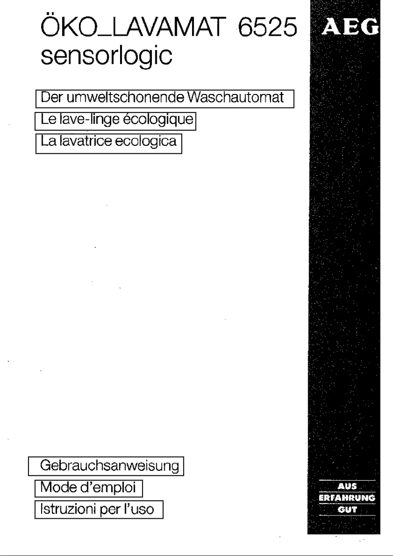 Image de la première page du manuel de l'appareil Lavamat 6525