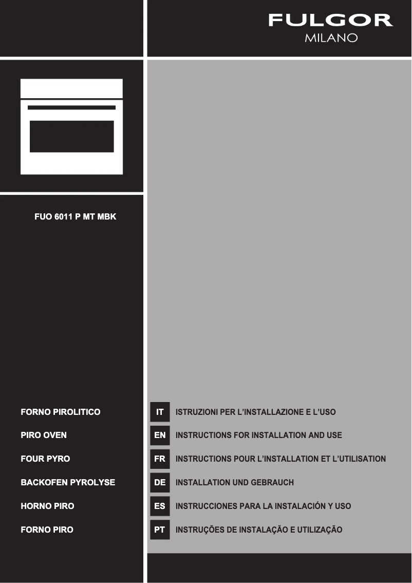 Page 1 de la notice Manuel utilisateur Fulgor Milano FUO 6011 P MT MBK