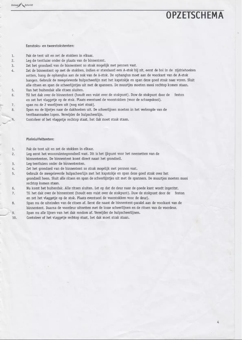 Page 1 de la notice Manuel utilisateur Erdman Schmidt Reuzenpad