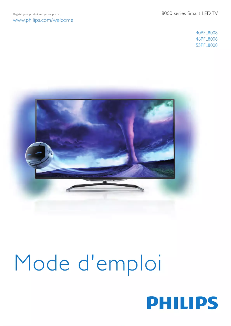 Page n°1 - Manuel utilisateur Philips 55PFL8008S