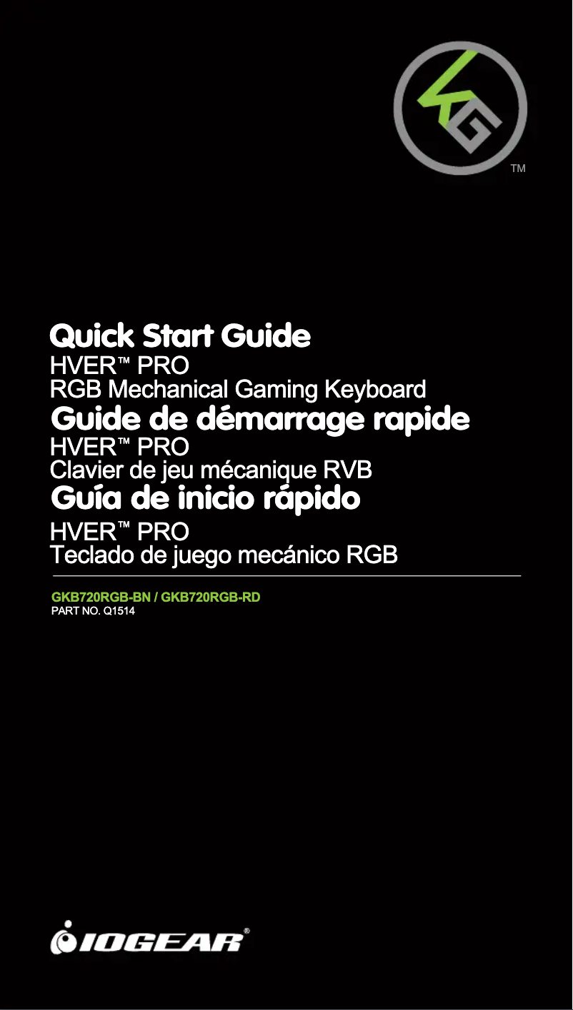 Image de la première page du manuel de l'appareil GKB720RGB-RD