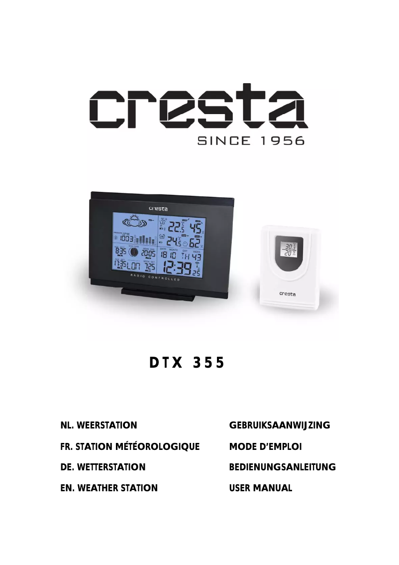 Page 1 de la notice Manuel utilisateur Cresta DTX355