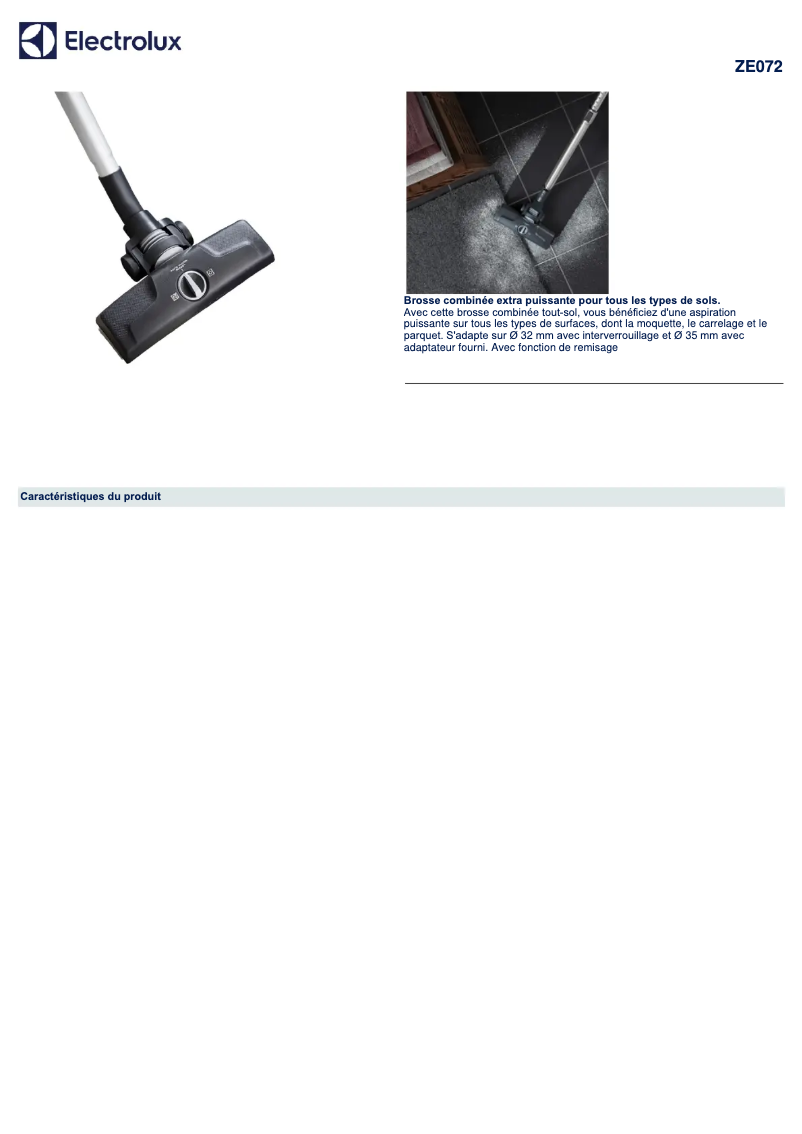 Image de la première page du manuel de l'appareil ZE072