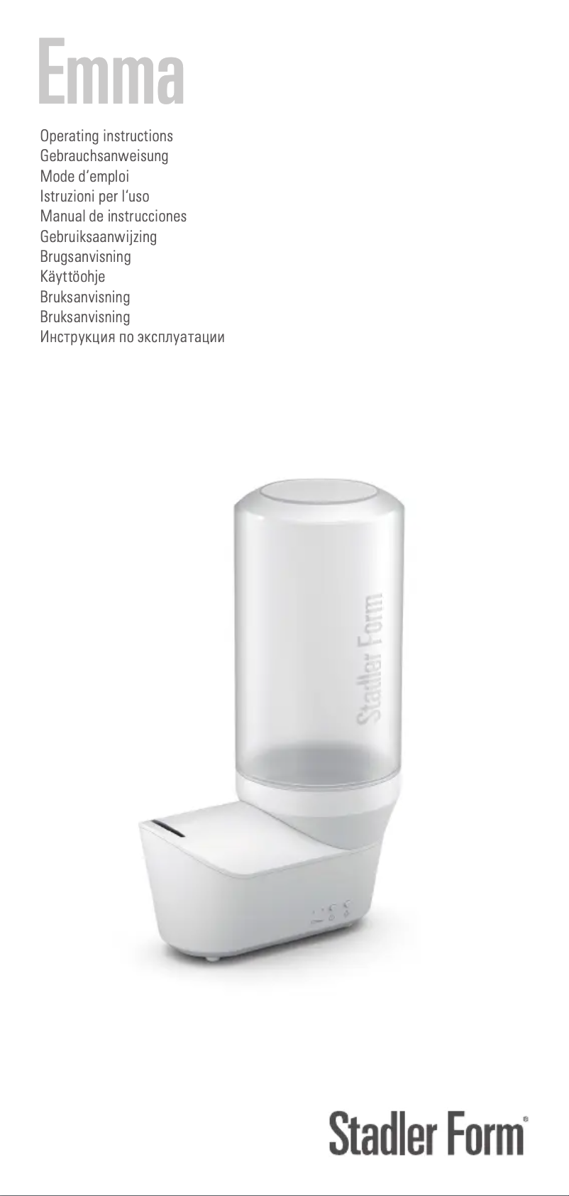 Page 1 de la notice Manuel utilisateur Stadler Form Emma