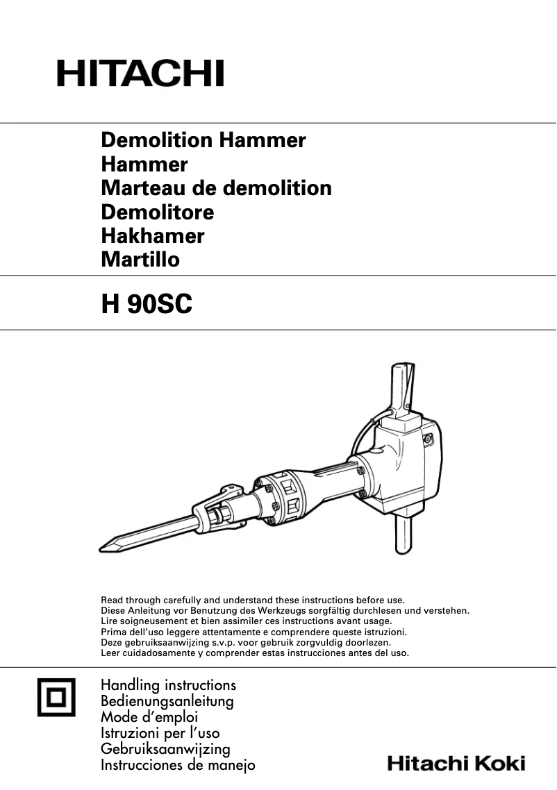 Page 1 de la notice Manuel utilisateur Hitachi H 90SC