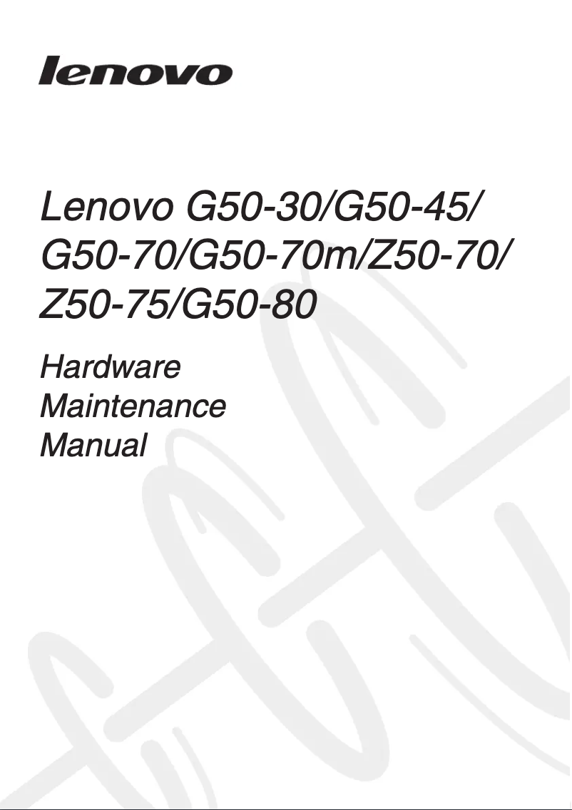 Page n°1 - Manuel utilisateur Lenovo Essential G50