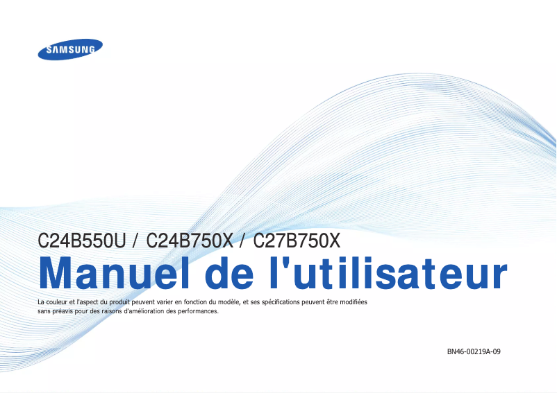 Page 1 de la notice Manuel utilisateur Samsung C24B550U