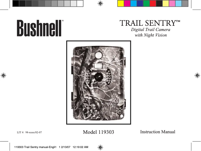 Page 1 de la notice Manuel utilisateur Bushnell Trail Sentry 119303