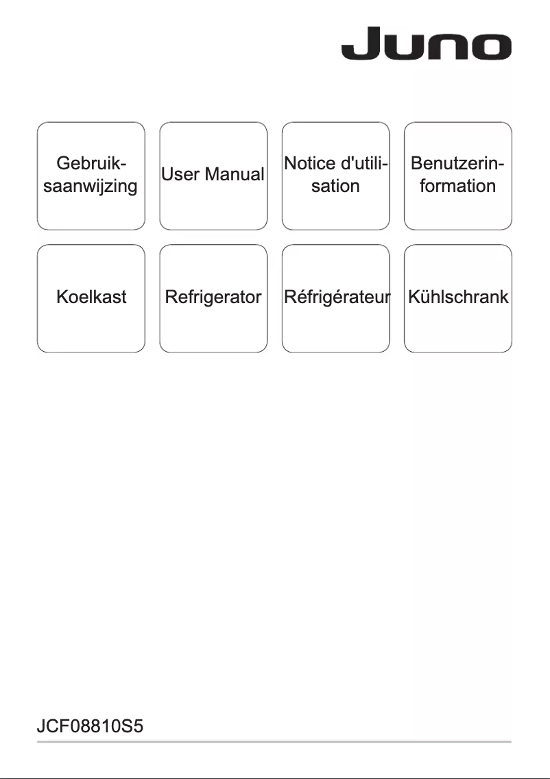 Page 1 de la notice Manuel utilisateur Juno JCF08810S5