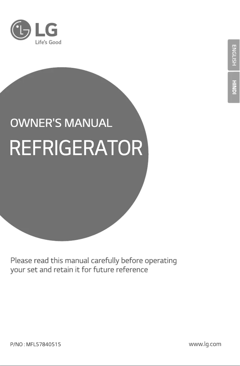 Page 1 de la notice Manuel utilisateur LG GL-M322RPZL