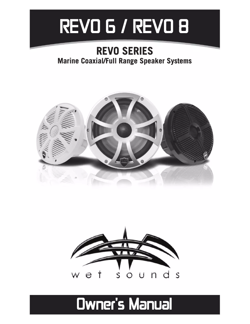 Page n°1 - Manuel utilisateur Wet Sounds REVO 8-XSW-SS