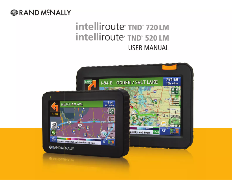 Página 1 del manual Manual de usuario Rand McNally IntelliRoute TND 720 LM