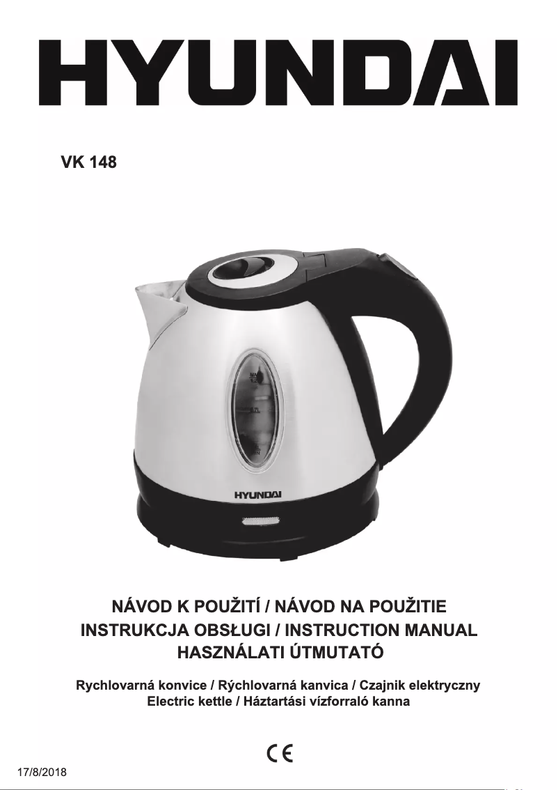 Page 1 de la notice Manuel utilisateur Hyundai VK 148