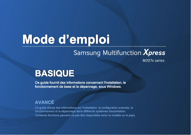 Image de la première page du manuel de l'appareil Xpress SL-M2070F