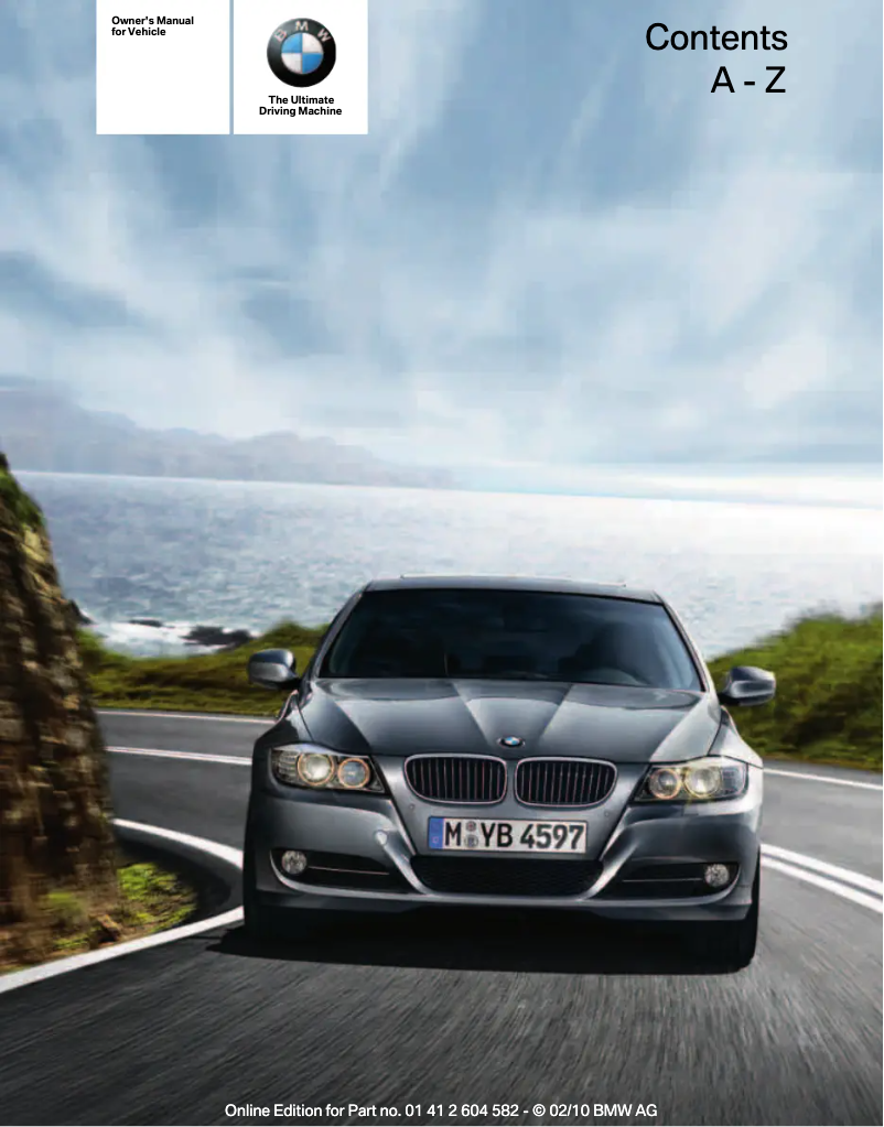 Image de la première page du manuel de l'appareil 328i xDrive Sedan (2011)