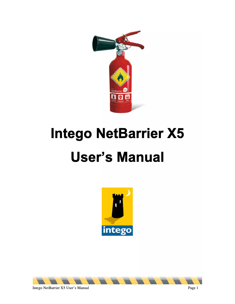 Page n°1 - Manuel utilisateur Intego NetBarrier X5
