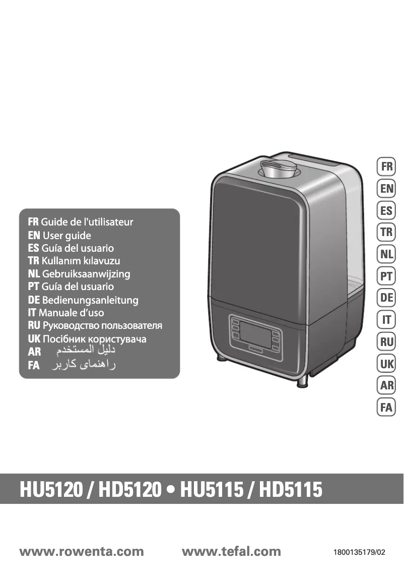 Page n°1 - Manuel utilisateur Tefal Intense Aqua Control HD5120