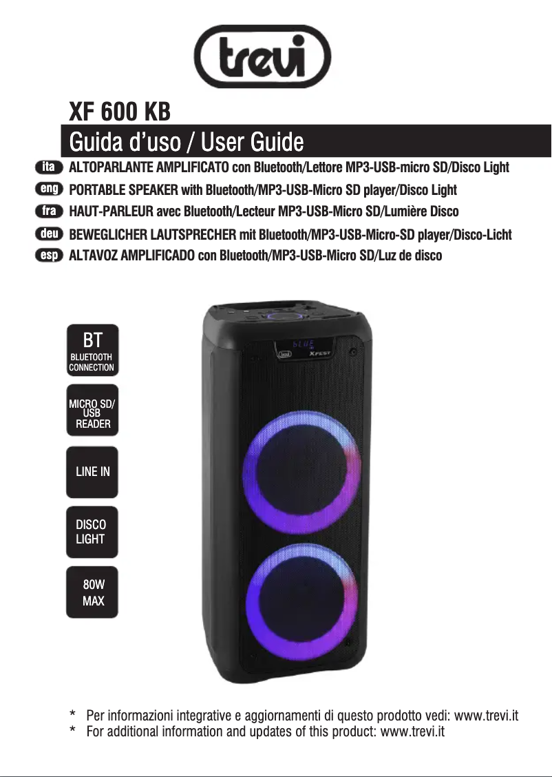 Image de la première page du manuel de l'appareil XF 600 KB