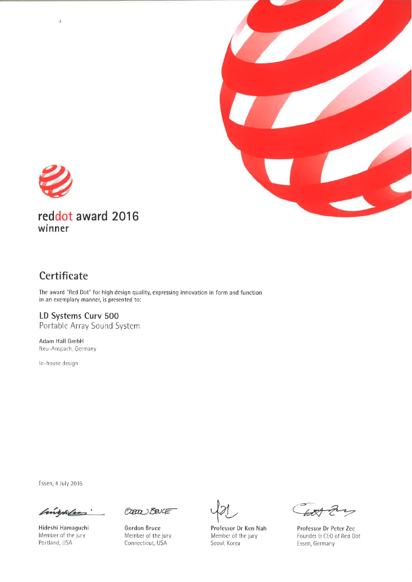 Page 1 de la notice Fiche technique LD Systems CURV 500 PS