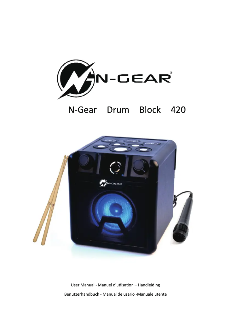 Page n°1 - Manuel utilisateur N-Gear Drum Block 420