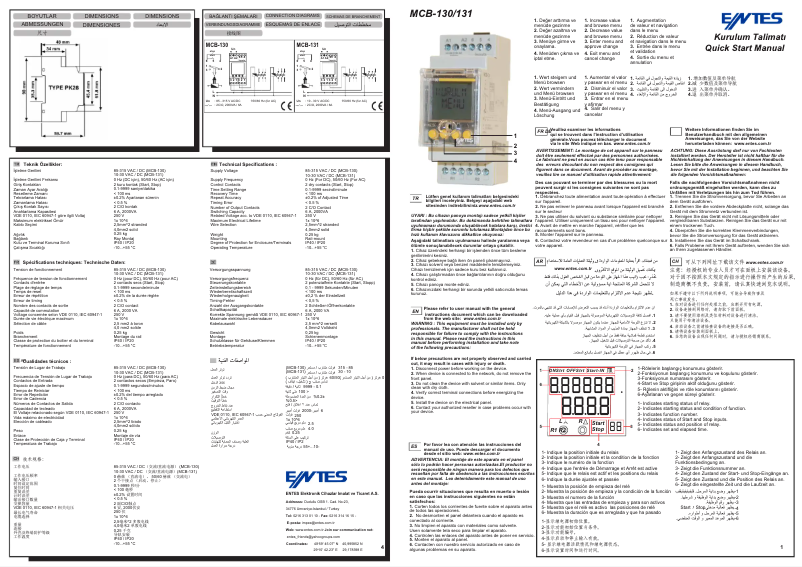 Page n°1 - Guide de démarrage rapide ENTES MCB-130