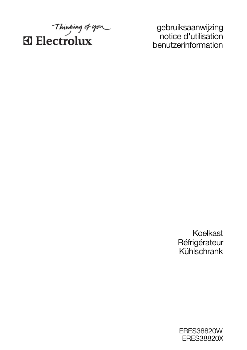 Página 1 del manual Manual de usuario Electrolux ERES38820X