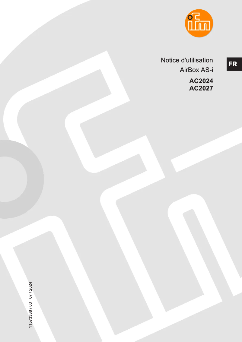 Image de la première page du manuel de l'appareil AC2024