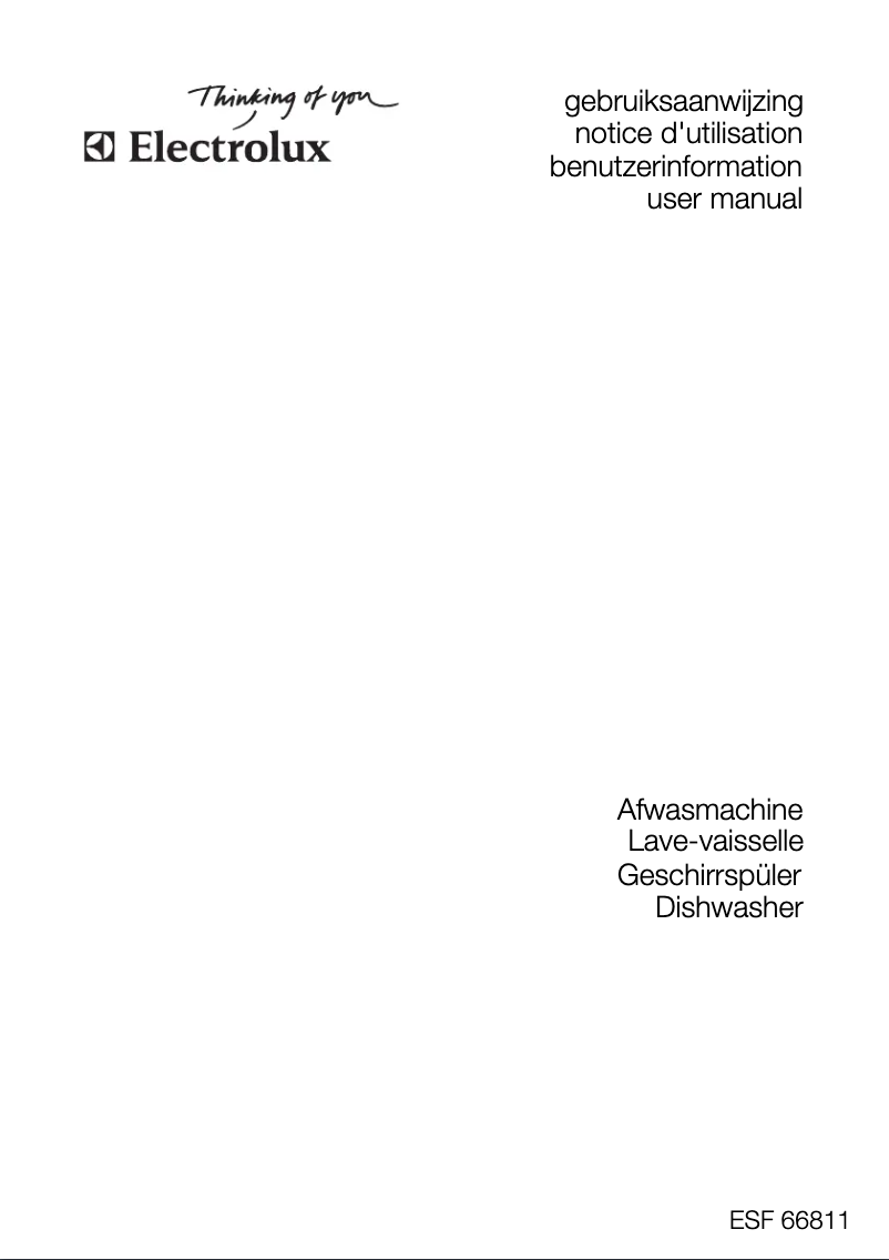 Page 1 de la notice Manuel utilisateur Electrolux ESF 66811