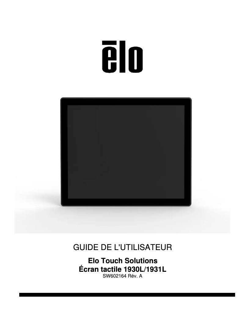 Image de la première page du manuel de l'appareil 1931L