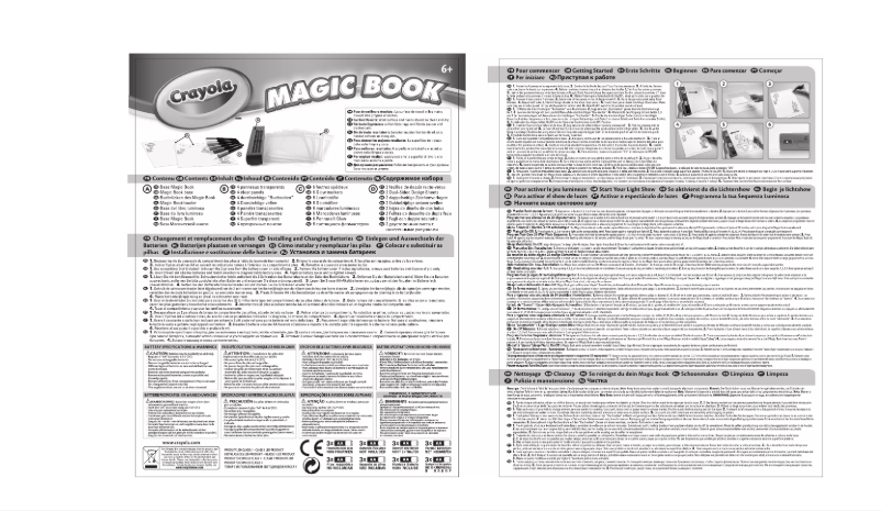 Page n°1 - Manuel utilisateur Crayola Magic Book