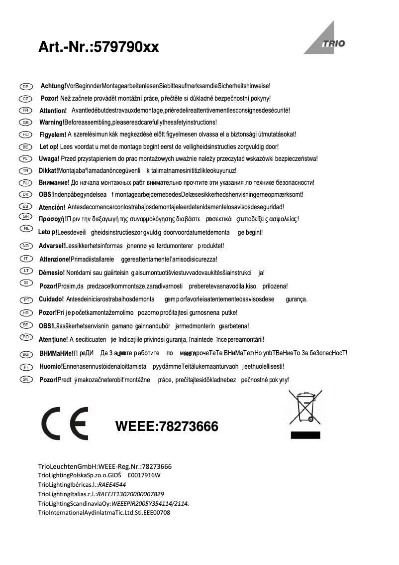 Image de la première page du manuel de l'appareil Curtis 579790108