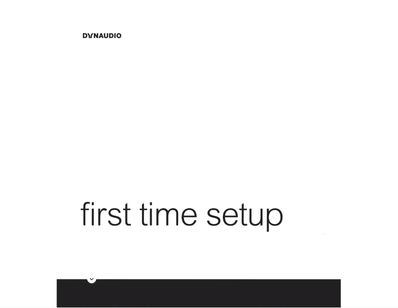 Page 1 de la notice Manuel utilisateur Dynaudio Link