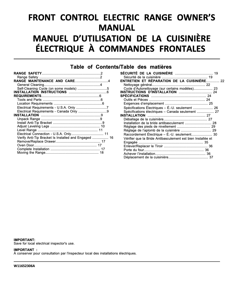 Image de la première page du manuel de l'appareil WEE515S0LW