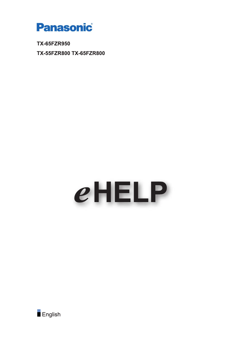 Page 1 of the manual User Manual Panasonic TX-55FZR800