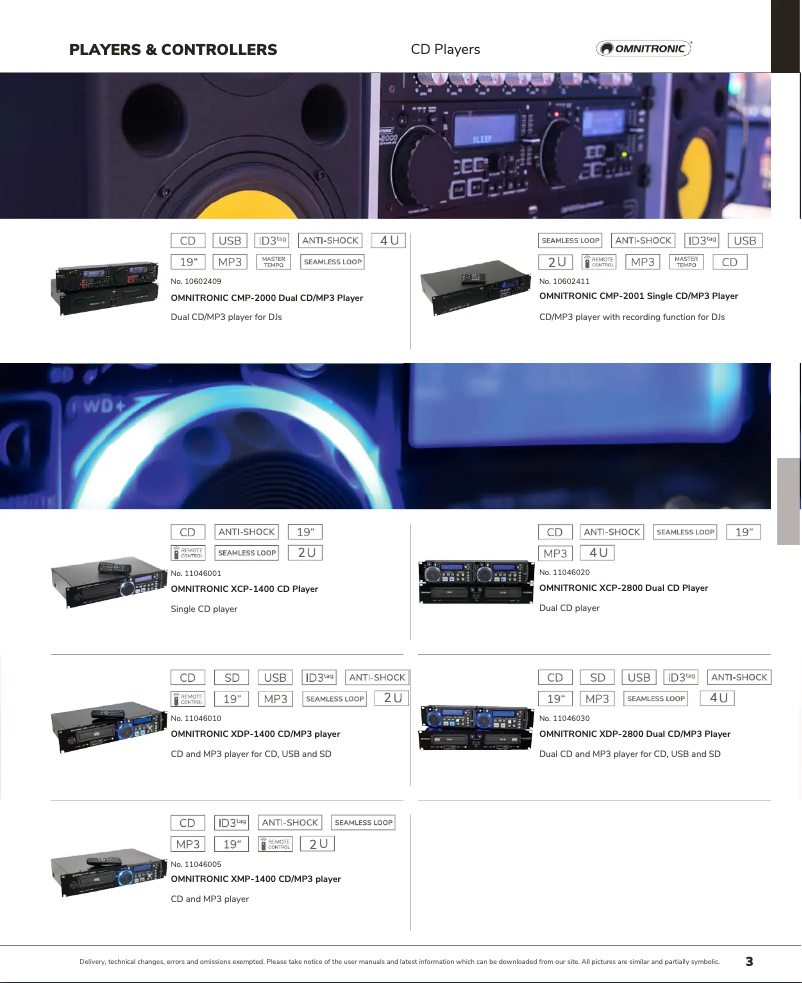 Page 1 de la notice Catalogue Omnitronic XCP-2800