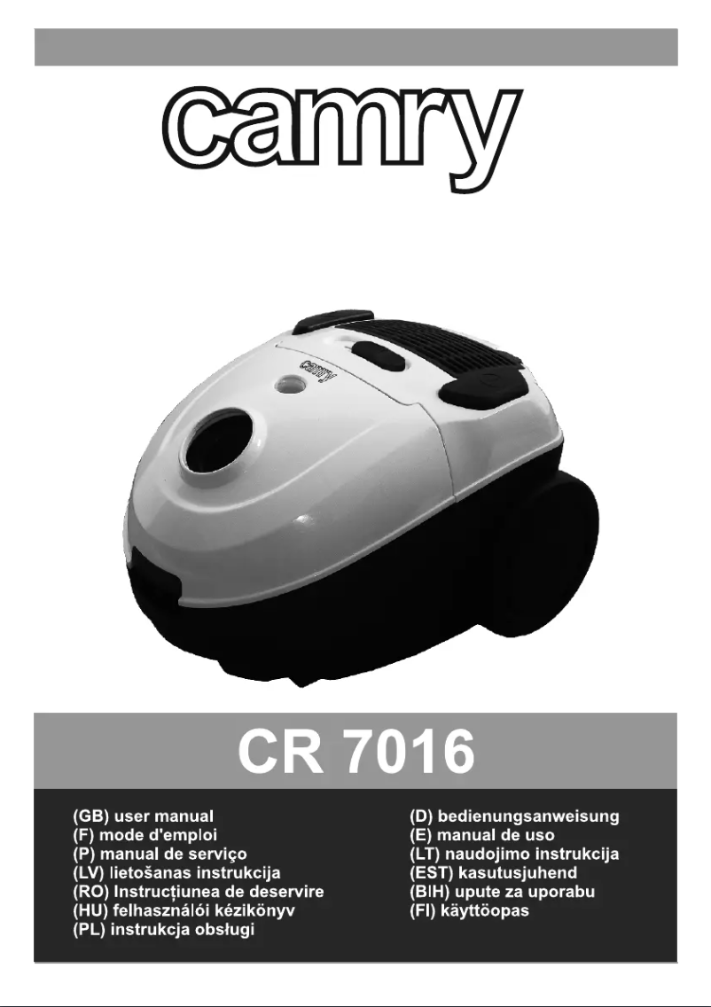 Page n°1 - Manuel utilisateur Camry CR 7016