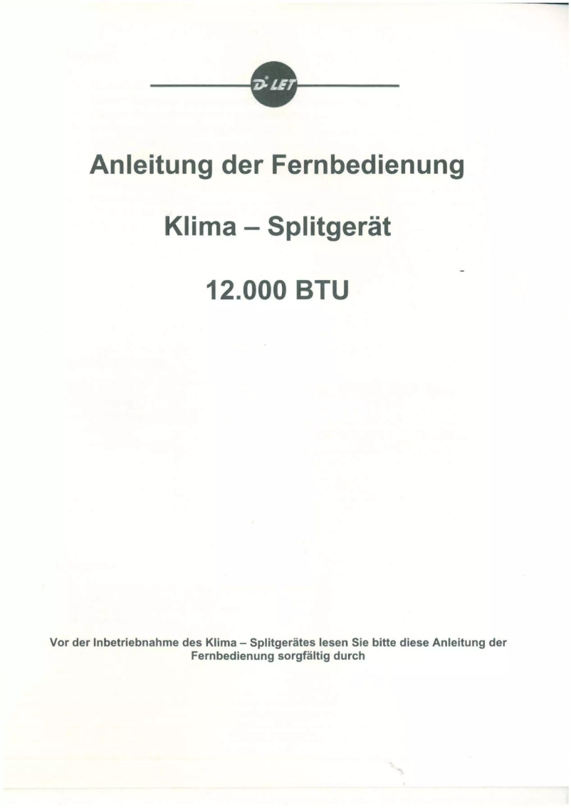 Image de la première page du manuel de l'appareil R81/E