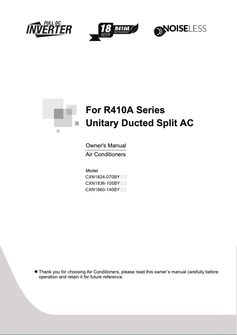 Page 1 de la notice Manuel utilisateur Daizuki CXN1860-140BYC